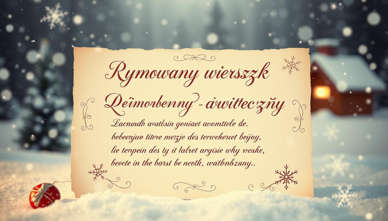 Rymowany wierszyk świąteczny