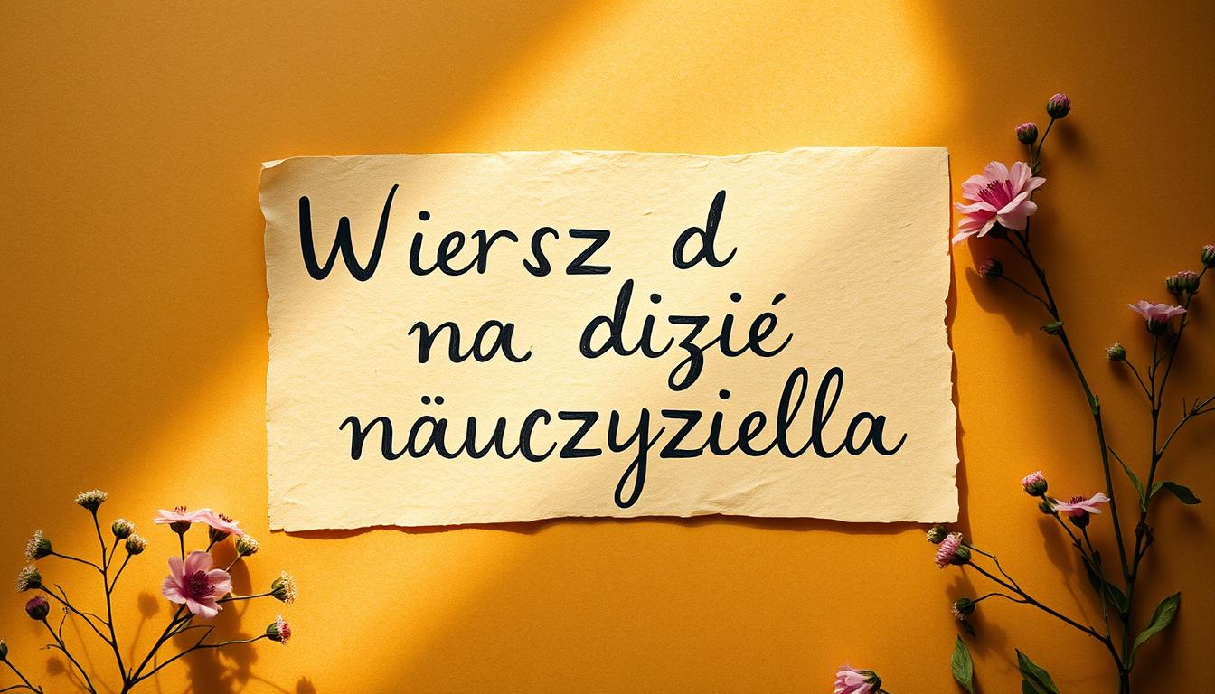 Wiersz na dzień nauczyciela
